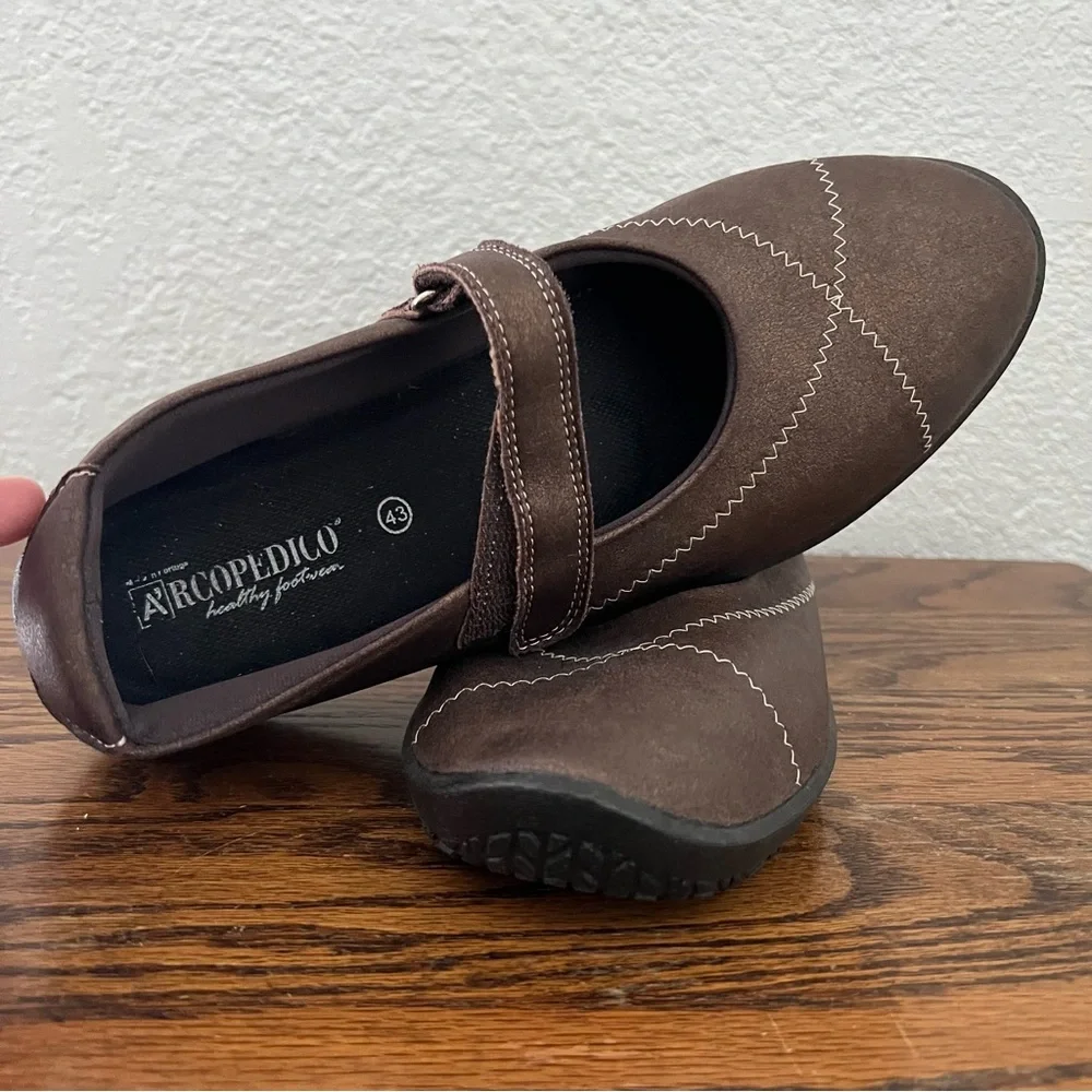 Arcopedico L18 Brown Women's Mary Jane Flats EU 43 US 12